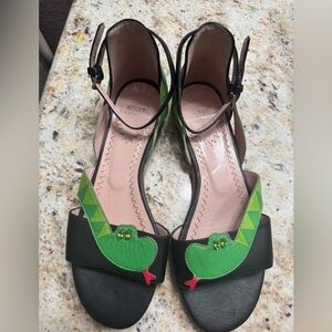 Moschino Cheap and Chic RARE Snake Sandals Women’s Size IT 36 US 6 Green Black